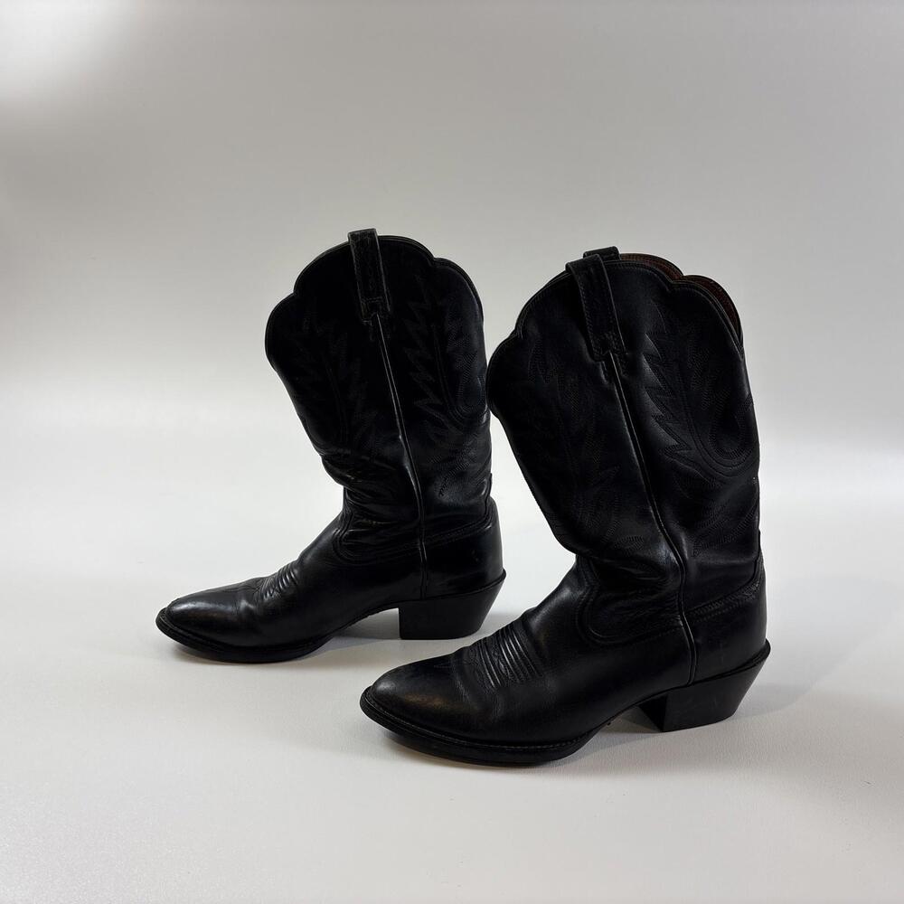 Ariat Boots Women’s Size 7.5 B Black Leather Western Cowboy Pointed Toe 15701
